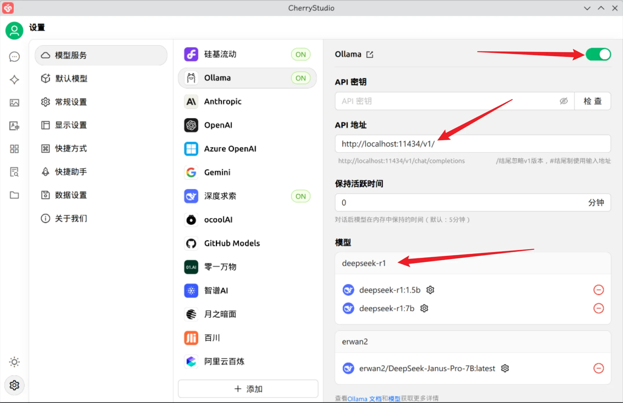 CherryStudio 配置截图